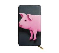 YYHWHJDE Cute Pink Pig Printing Quality Leather Long Clutch Wallet Designed for Fashion Girls and Women Stylish 7.48 x 4.13 in