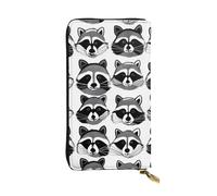 YYHWHJDE Cute Raccoon Printing Quality Leather Long Clutch Wallet Designed for Fashion Girls and Women Stylish 7.48 x 4.13 in