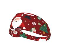 YYHWHJDE Cute Santa's Gift Picture Sports Headband for Women Sweat Proof Bandeau Summer Elastic Band