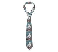 YYHWHJDE Cute seagull Pattern Men's Necktie for Business, Daily Wear, Work, Birthdays, Weddings, Parties, Banquets Easy Care 57X3.1 In