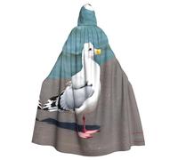 YYHWHJDE Cute seagull Printing Halloween Adult Hooded Cloak for Parties and Costume Events