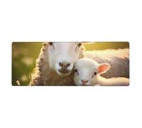 YYHWHJDE Cute Sheep with Mother Prints Extra Large Mouse pad Mousepad 12x31.5in for Office Gaming Learning