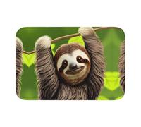 YYHWHJDE Cute Sloth Prints Hem Mat 40x60 | High-grade Polyester Bath Throw Rug - Fade-Resistant, Non-Slip & Easy Care for Bathrooms & Guest Suites