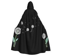 YYHWHJDE Dandelions Blow In The Wind Picture Halloween Adult Hooded Cape Cloak No Zipper, Comfortable For Costume Parties