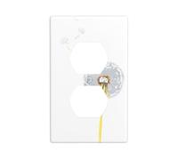 YYHWHJDE Dandelion's Hope Picture Double Socket Wall Panel Decorative is Durable and Suitable for Socket Light Switch Accessories 4.5x2.76in