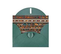 YYHWHJDE Dark Green Greeting Card African Tribal Ethnic Texture Pattern for Christmas, Children's Birthday, Valentine's Day, and Party Invitation