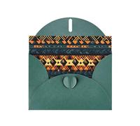 YYHWHJDE Dark Green Greeting Card African Tribal Ethnic Texture Prints for Christmas, Children's Birthday, Valentine's Day, and Party Invitation