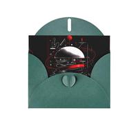 YYHWHJDE Dark Green Greeting Card An Arrow Through The Heart Pattern Perfect for Valentine's Day, Wedding Anniversary & Party Invitations