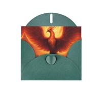 YYHWHJDE Dark Green Greeting Card beautiful phoenix Prints for Christmas, Children's Birthday, Valentine's Day, and Party Invitation