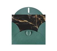 YYHWHJDE Dark Green Greeting Card Black Gold Marble Prints for Christmas, Children's Birthday, Valentine's Day, and Party Invitation