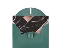YYHWHJDE Dark Green Greeting Card Black rose gold Marble Pattern for Festive Birthday Party Invitation