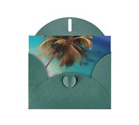 YYHWHJDE Dark Green Greeting Card Caribbean Islands Prints for Christmas, Children's Birthday, Valentine's Day, and Party Invitation