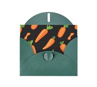 YYHWHJDE Dark Green Greeting Card Carrot Display Pattern Perfect for Valentine's Day, Wedding Anniversary & Party Invitations