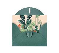 YYHWHJDE Dark Green Greeting Card Cartoon small green plant Prints for Christmas, Children's Birthday, Valentine's Day, and Party Invitation