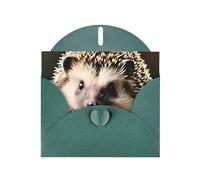 YYHWHJDE Dark Green Greeting Card Cute hedgehog Prints for Christmas, Children's Birthday, Valentine's Day, and Party Invitation