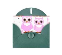 YYHWHJDE Dark Green Greeting Card Cute owl Prints for Christmas, Children's Birthday, Valentine's Day, and Party Invitation