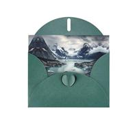 YYHWHJDE Dark Green Greeting Card Glacier Fjord, Alaska Pattern for Festive Birthday Party Invitation