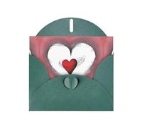YYHWHJDE Dark Green Greeting Card Have A Loving Heart Pattern Perfect for Valentine's Day, Wedding Anniversary & Party Invitations