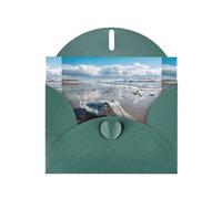 YYHWHJDE Dark Green Greeting Card Ink Fish On The Sea Stall Pattern Perfect for Valentine's Day, Wedding Anniversary & Party Invitations