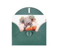 YYHWHJDE Dark Green Greeting Card Koala on the vine Pattern for Festive Birthday Party Invitation