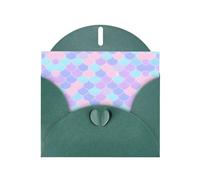 YYHWHJDE Dark Green Greeting Card Mermaid tattoo Pattern for Festive Birthday Party Invitation