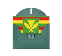 YYHWHJDE Dark Green Greeting Card Native Hawaiian Flag Prints for Christmas, Children's Birthday, Valentine's Day, and Party Invitation