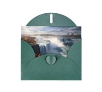 YYHWHJDE Dark Green Greeting Card Niagara Falls Pattern for Christmas, Children's Birthday, Valentine's Day, and Party Invitation