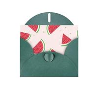 YYHWHJDE Dark Green Greeting Card Pink watermelon Prints for Christmas, Children's Birthday, Valentine's Day, and Party Invitation