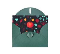 YYHWHJDE Dark Green Greeting Card Pumpkin Flowers Pattern for Festive Birthday Party Invitation