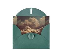 YYHWHJDE Dark Green Greeting Card Raging Floods Pattern Perfect for Valentine's Day, Wedding Anniversary & Party Invitations