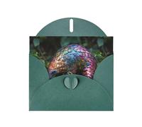 YYHWHJDE Dark Green Greeting Card Rainbow Pangolin Pattern Perfect for Valentine's Day, Wedding Anniversary & Party Invitations