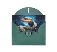 YYHWHJDE Dark Green Greeting Card Rattlesnake In The Starry Sky Pattern Perfect for Valentine's Day, Wedding Anniversary & Party Invitations