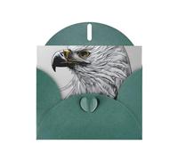 YYHWHJDE Dark Green Greeting Card Sketching an eagle Pattern for Christmas, Children's Birthday, Valentine's Day, and Party Invitation