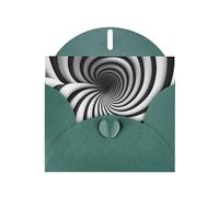 YYHWHJDE Dark Green Greeting Card spiral optical illusion gif Prints for Christmas, Children's Birthday, Valentine's Day, and Party Invitation