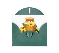 YYHWHJDE Dark Green Greeting Card Sweet flower nectar Pattern for Christmas, Children's Birthday, Valentine's Day, and Party Invitation