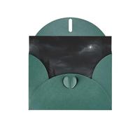 YYHWHJDE Dark Green Greeting Card The Vast Night Pattern for Christmas, Children's Birthday, Valentine's Day, and Party Invitation