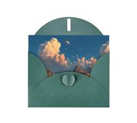 YYHWHJDE Dark Green Greeting Card Village on the prairie Pattern for Christmas, Children's Birthday, Valentine's Day, and Party Invitation