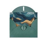 YYHWHJDE Dark Green Greeting Card Waves in the wheat field Pattern Perfect for Valentine's Day, Wedding Anniversary & Party Invitations