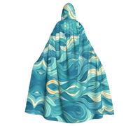 YYHWHJDE dawn ocean waves Picture Halloween Adult Hooded Cloak for Role-Playing, Costumes, and Theme Parties