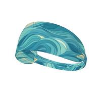 YYHWHJDE Dawn Ocean Waves Picture Sports Headband for Women Sweat Proof Bandeau Summer Elastic Band
