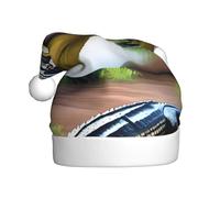 YYHWHJDE Deadly Rolling Croco Pattern Christmas Hat for Adult quality festive accessory crafted soft, lightweight
