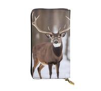 YYHWHJDE Deer Hunting Season Printing Quality Leather Long Clutch Wallet Designed for Fashion Girls and Women Stylish 7.48 x 4.13 in