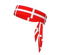 YYHWHJDE Denmark Danish Flag Pattern Sports headscarf, sweat absorbing and breathable, motion headband, double-sided kerchief