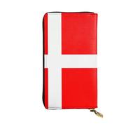 YYHWHJDE Denmark Danish Flag Picture Quality Leather Long Clutch Wallet Designed for Fashion Girls and Women Stylish 7.48 x 4.13 in