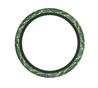 YYHWHJDE Dense Clover Bush Prints Quality Steering Wheel Grip - Quality Neoprene Cover for Universal Vehicle Protection
