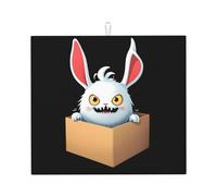 YYHWHJDE Devil Bunny in The Box Printed Kitchen Absorbent pad, Super Absorbent Microfiber, Oversized Anti Slip