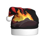 YYHWHJDE Devil on the Rocks Prints Christmas Hat for Adult quality festive accessory crafted soft, lightweight