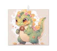 YYHWHJDE Dinosaur Eating Small Biscuits Printed Kitchen Absorbent pad, Super Absorbent Microfiber, Oversized Anti Slip