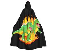 YYHWHJDE Dinosaurs in flames Prints Halloween Adult Hooded Cloak for Parties and Costumes