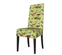 YYHWHJDE Dinosaurs Prints Dining Chair Throw Covers - Stretchable Slipcovers, Revitalize Your Chairs Instantly